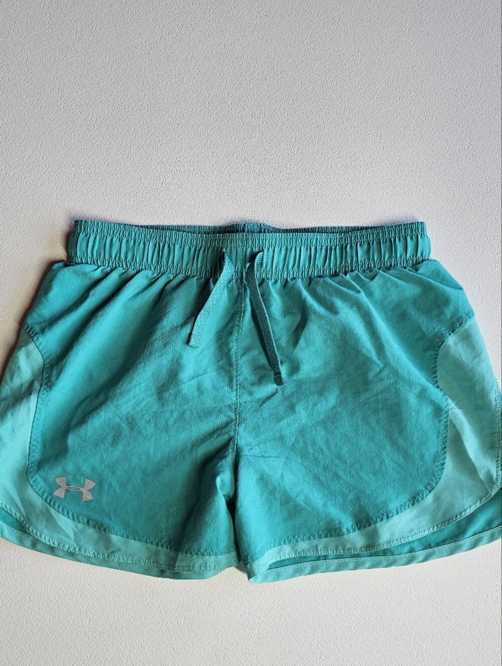 Under Armour Girls Teal Athletic Shorts YLG Loose